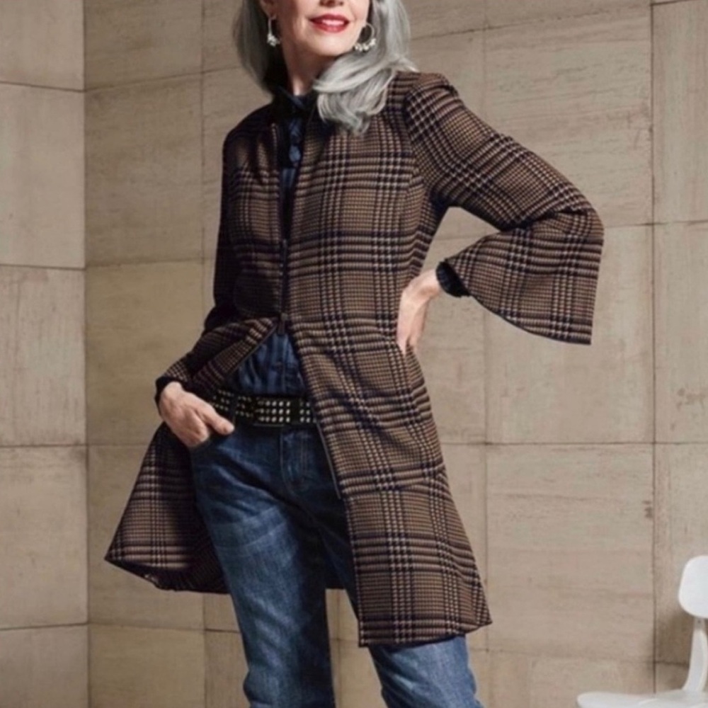 Cabi Flounce Plaid Jacket #410N